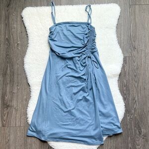 Urban Outfitters Blue Ruched Spaghetti Strap Dress NWT